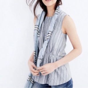 J Crew Peplum Style Striped Top Size S